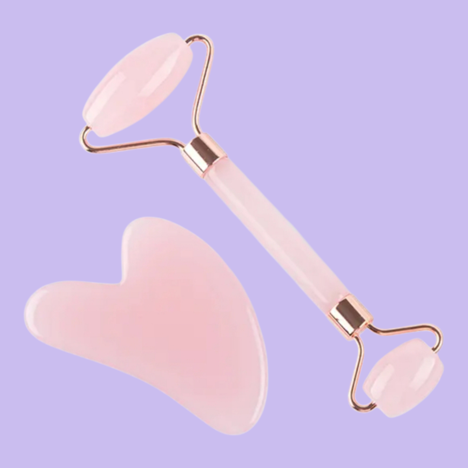 ALBÉ GUASHA NATURAL STONE JADE ROLLER MASSAGER - SET OF 2