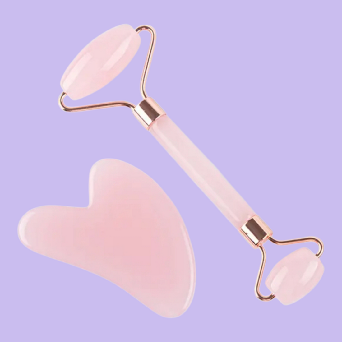 ALBÉ GUASHA NATURAL STONE JADE ROLLER MASSAGER - SET OF 2